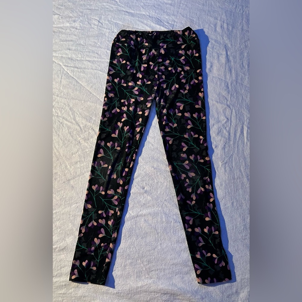 Girls Lularoe Floral Leggings
